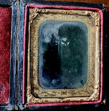 Load image into Gallery viewer, Unusual Creepy Decayed Shadow Man Antique Tintype Photo 1860s Abstract Devil
