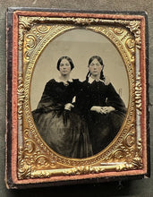 Load image into Gallery viewer, Woman Daughter or Sister in Half Mourning? 1/6 Ruby Ambrotype 1850s Photo
