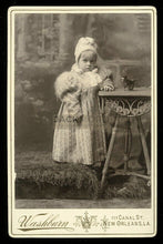Load image into Gallery viewer, Baby Grace with Funny Mechanical Monkey Toy Chatsworth Plantation Louisiana
