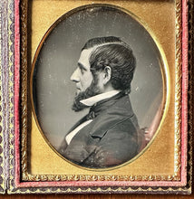 Load image into Gallery viewer, Bearded Man in Profile 6th Plate Daguerreotype
