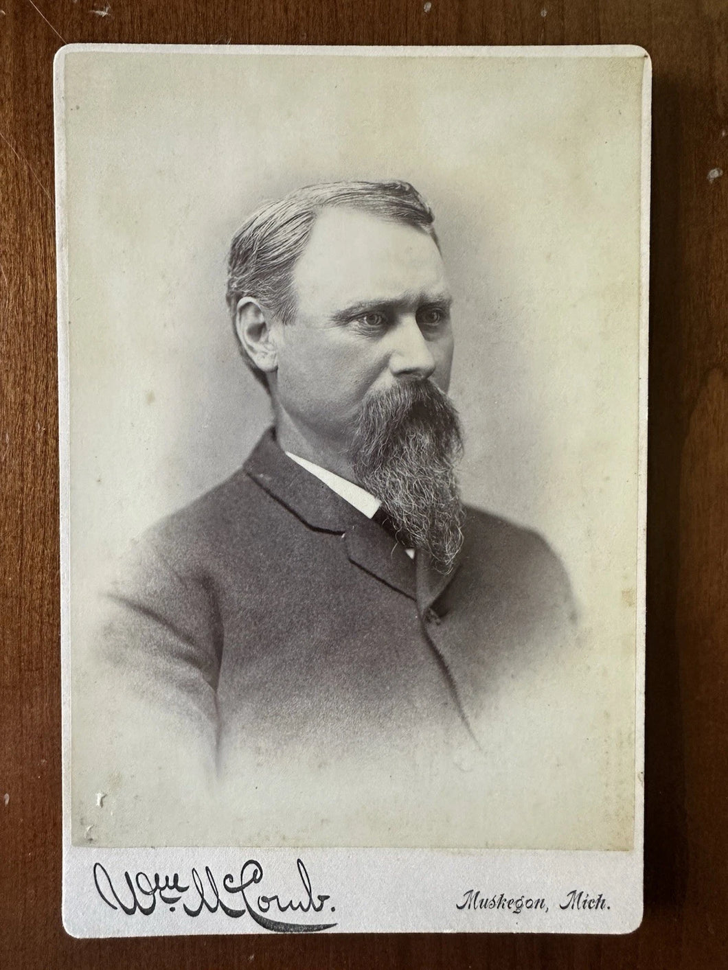 (7) MUSKEGON MICHIGAN Cabinet Card Photos Lot 1880s 1890