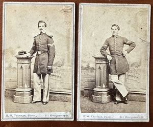 Civil War Soldier Brothers CALIFORNIA ARMY CDV Photo San Francisco Photographer