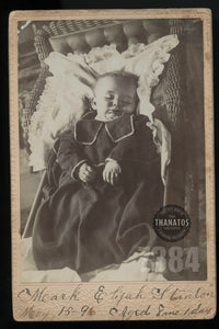 ID'd Child Post Mortem 8 Month Old Mark Stanton Cabinet Card 1890s