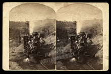 Load image into Gallery viewer, Rare Pennsylvania Oil Regions Train by West &amp; Waddell Antique 3D Stereoview Photo
