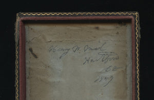 1/6 DAGUERREOTYPE ID'D BOY BY BOGARDUS TINTED BLUE SHIRT 1850s NEW YORK