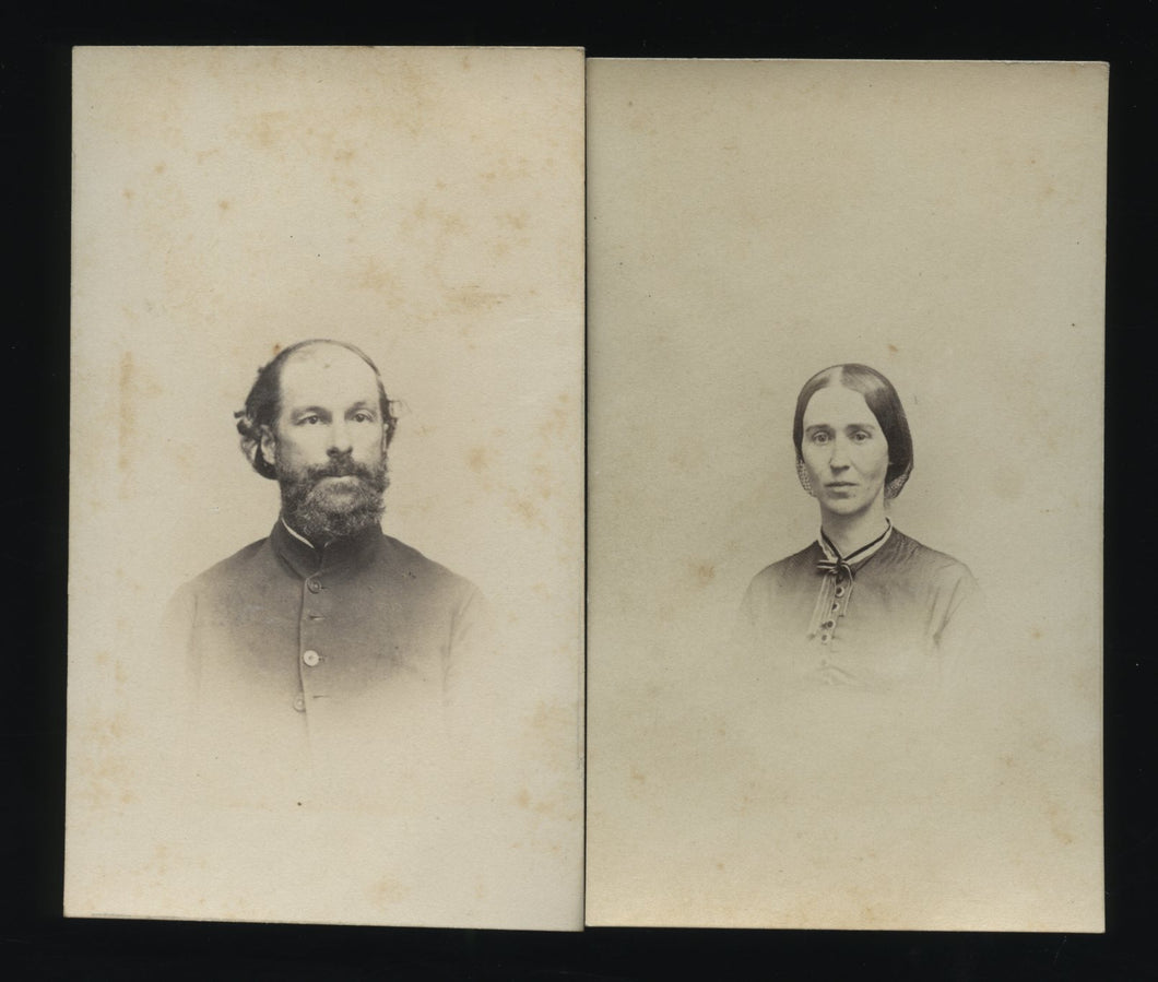 Civil War Soldier & Wife New York Photographer & Revenue Tax Stamps