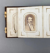 Load image into Gallery viewer, 1860s Photo Album with CDVS, Some ID&#39;d
