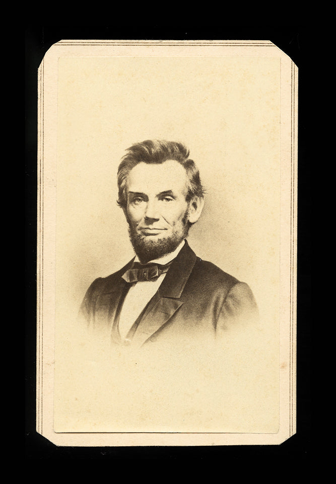 Rare 1860s Abraham Lincoln CDV Photo by Gurney - Spiked Hair????