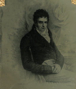 Rare Ambrotype Engraving Steamboat Inventor Robert Fulton Photographed in Book!