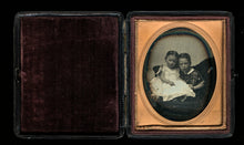 Load image into Gallery viewer, Southworth &amp; Hawes (?) 1/6 Daguerreotype Affectionate Children Hidden Father?
