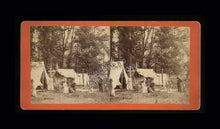 Load image into Gallery viewer, Rare Antique Stereoview Photo Camping / Adirondacks Camp Site Scene - Fishing
