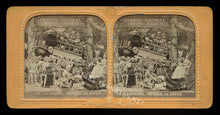 Load image into Gallery viewer, Amazing 1860s Tissue Stereoview Photo ~ Skeleton Army of Satan Returning To Hell
