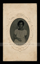 Load image into Gallery viewer, Slave Era 1860s Tintype Photo - Little African American Girl / Black Americana
