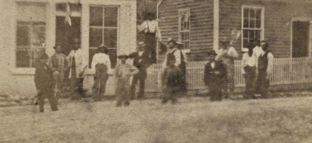 Civil War CDV Photos Outdoor Street Scenes Buildings Black Men 1860s Indiana