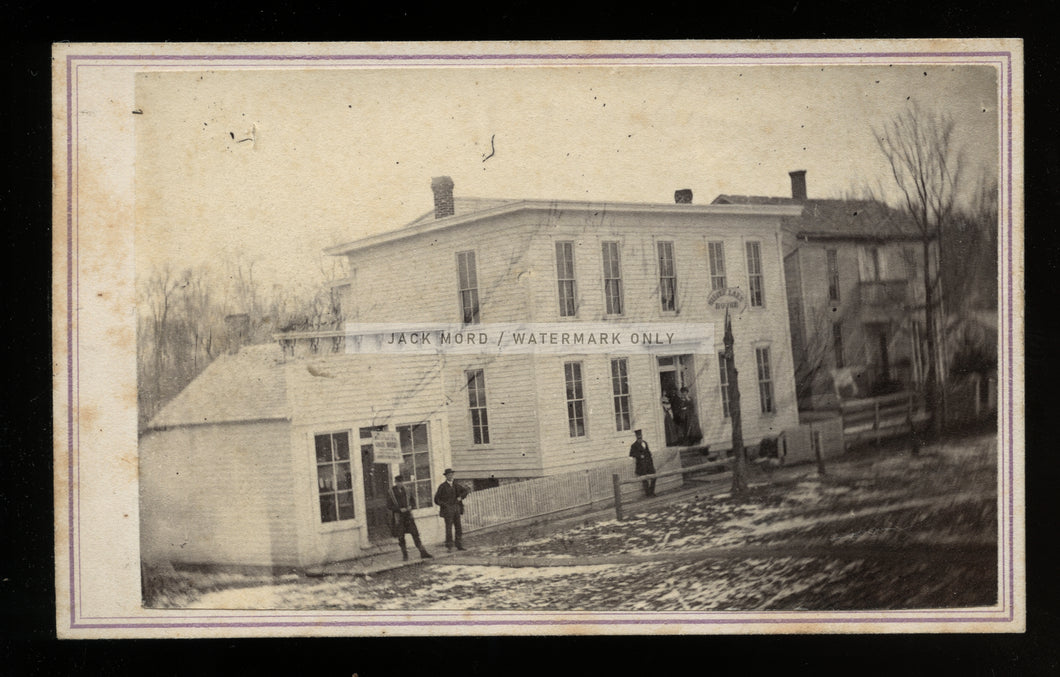 1860s Street Scene Silver Lake House Hotel - Kosciusko County Indiana History