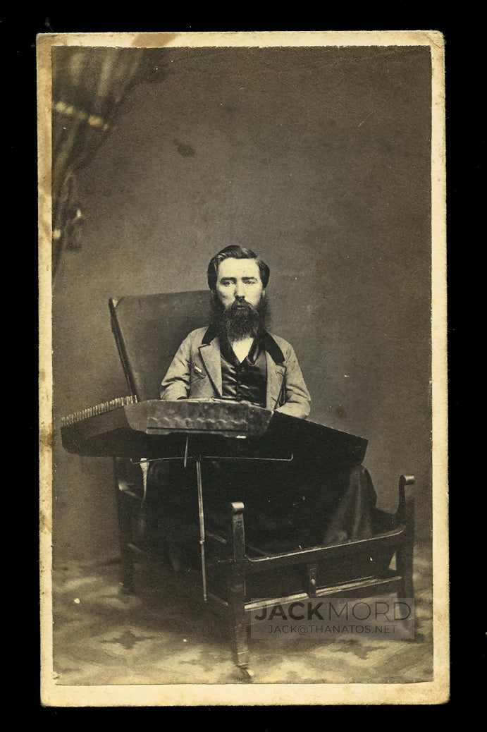 Rare 1860s CDV S. Hunter Smith with His Dulcimer