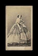 Load image into Gallery viewer, Antique 1860s Royalty Photo Cdv Photo QUEEN ISABELLA II of Spain by Fredricks NY
