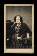 Mourning Photo Widow Holding Object & Photo of Dead Husband Civil War Tax Stamp