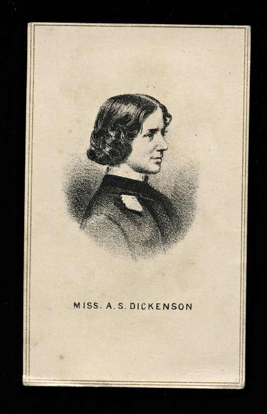 Uncommon 1860s CDV * Anna Dickinson * ORATOR ABOLITIONIST WOMEN'S SUFFRAGE