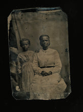 Load image into Gallery viewer, cute little african american girl &amp; grandmother 1800s vtg black americana photo
