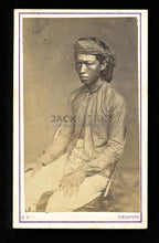 Load image into Gallery viewer, RARE 1860s CDV PHOTO BY SINGAPORE PHOTOGRAPHER SACHTLER, MALAYSIA SOUTHEAST ASIA
