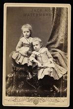 Load image into Gallery viewer, 1800s Photo Chicago Girls Sisters Twins &amp; Mystery Beast Pet Cat Rabbit Bird Toy?
