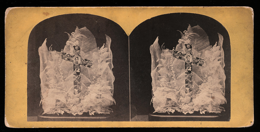 Abraham Lincoln Mourning / Memorial Stereoview, 1860s