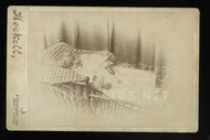 Post Mortem Cabinet Card Photo Identified Girl, Indiana 1895
