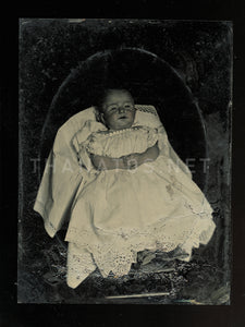 1/4 Plate Post Mortem Tintype Photo 1860s