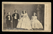 Load image into Gallery viewer, Famous Sideshow Little Person Tom Thumb &quot;Fairy Wedding&quot; 1863 CDV Photo
