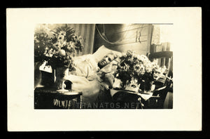 Dying Woman, Identified, 1916 Real Photo Postcard, Minnesota