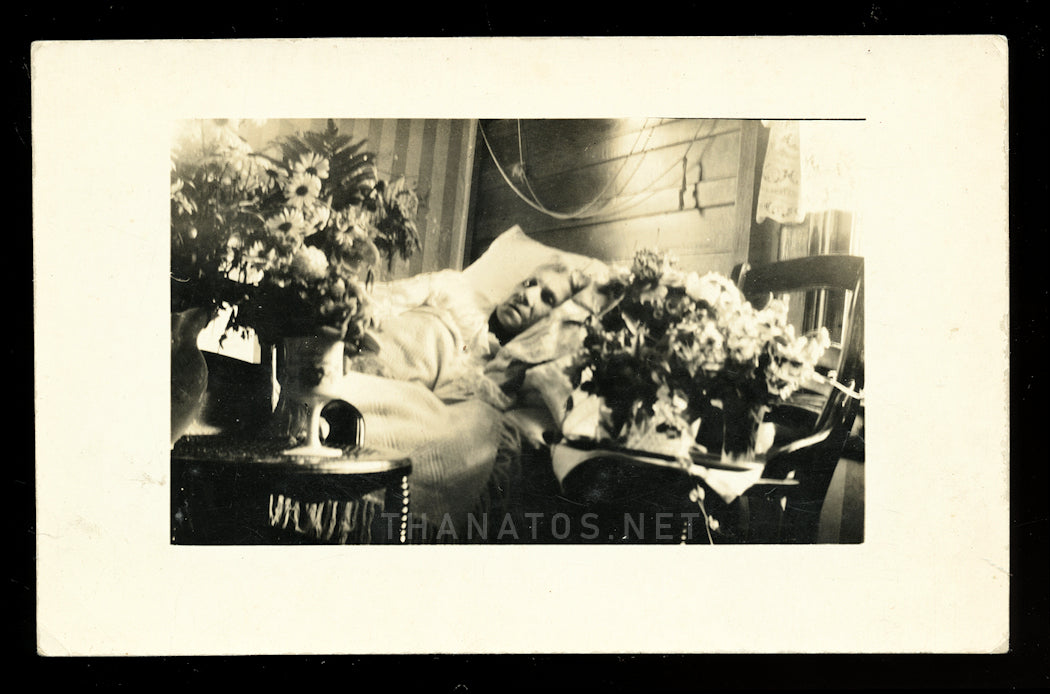 Dying Woman, Identified, 1916 Real Photo Postcard, Minnesota