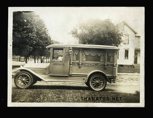 Great Antique Snapshot Photo of a Funeral Hearse