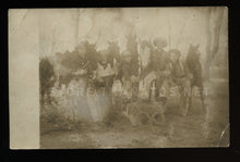 Load image into Gallery viewer, antique 1910s real photo postcard - group of cowboys holding guns, lasso
