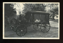 Load image into Gallery viewer, Vintage Postcard of an 1890s Hearse / Funeral Home Advertising Card
