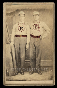 Civil War Era 1860s CDV Photo Connecticut Firemen or Baseball Players - ID'd