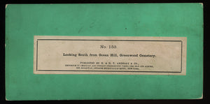 Old 3D Stereoview Photo GREEN-WOOD CEMETERY 1860s / Funeral Graveyard Int.