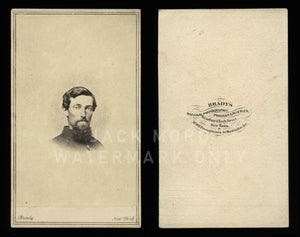 Bearded Civil War Soldier by Mathew Brady / Brady's New York Studio, 1860s Photo