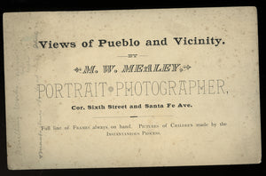 Rare 8"x5" Cabinet Photo SMELTING PLANT with Workers, Train / Pueblo Colorado c.1880