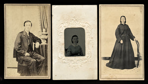 1860s Photo Lot CDVs & Tinted Tintype Athens & Atlanta Georgia Photographers