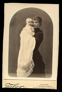 Beautiful Photo Woman in Mourning / Widow Dress? & Infant by Taber San Francisco