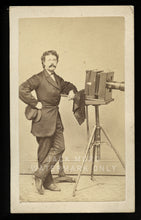 Load image into Gallery viewer, 1860s Occupational Photo Cobleskill NY Photographer with Camera Antique CDV
