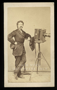 1860s Occupational Photo Cobleskill NY Photographer with Camera Antique CDV