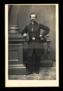 Civil War Soldier Curled Mustache! Pendleton NY 1860 CDV Photographer