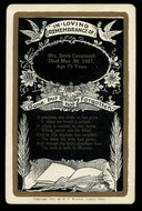 100 Year Old Mourning / Memorial Card - Funeral Int