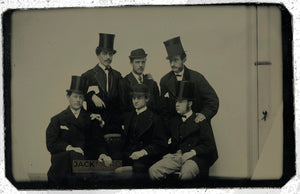 Group of Male / Men Friends, Antique Tintype Photo, Probably Brooklyn New York