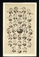 Load image into Gallery viewer, unusual composite cdv 32 men with greek letters 1860s utica new york fraternity?
