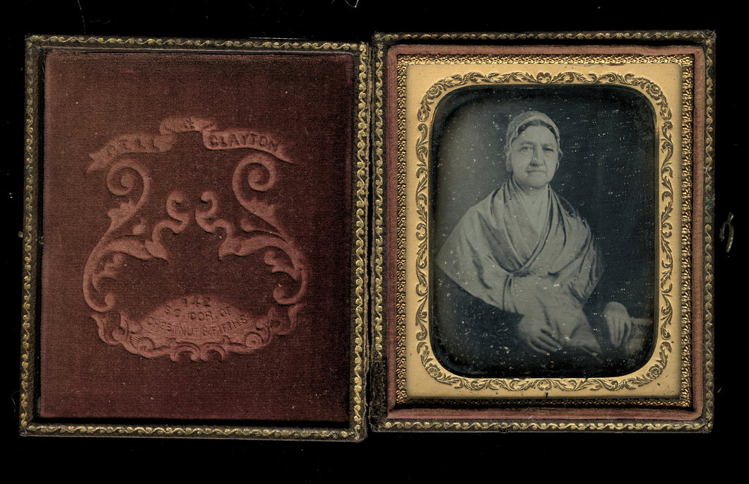 Sealed 1/6 Daguerreotype of Quaker Woman Philadelphia Studio