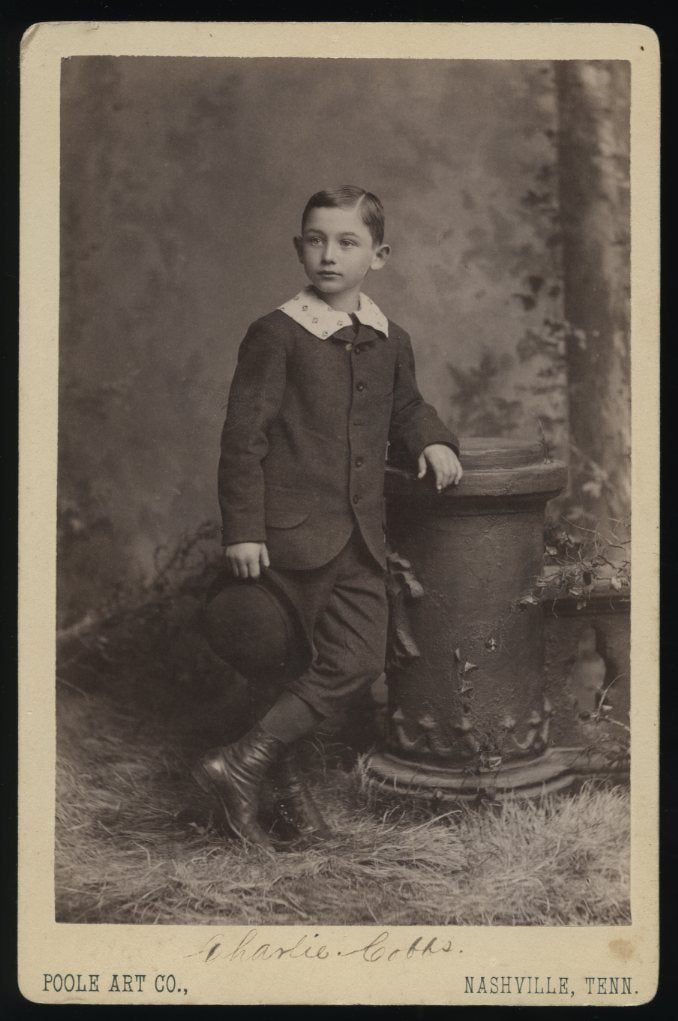 Identified Nashville, Tennessee Boy Charlie Cobbs, 1880s Cabinet Card