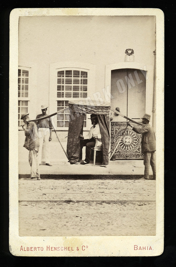 RARE Black Men & Brazil Photographer Slave Trade History Antique 1800s Photo